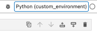 Notebook header showing the active custom environment kernel